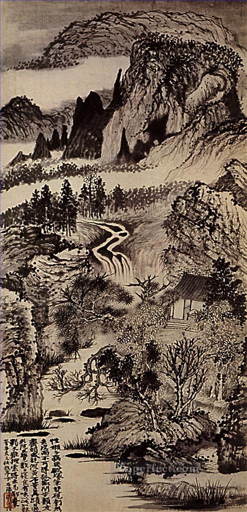 Shitao jinting mountains in autumn 1707 traditional China Oil Paintings